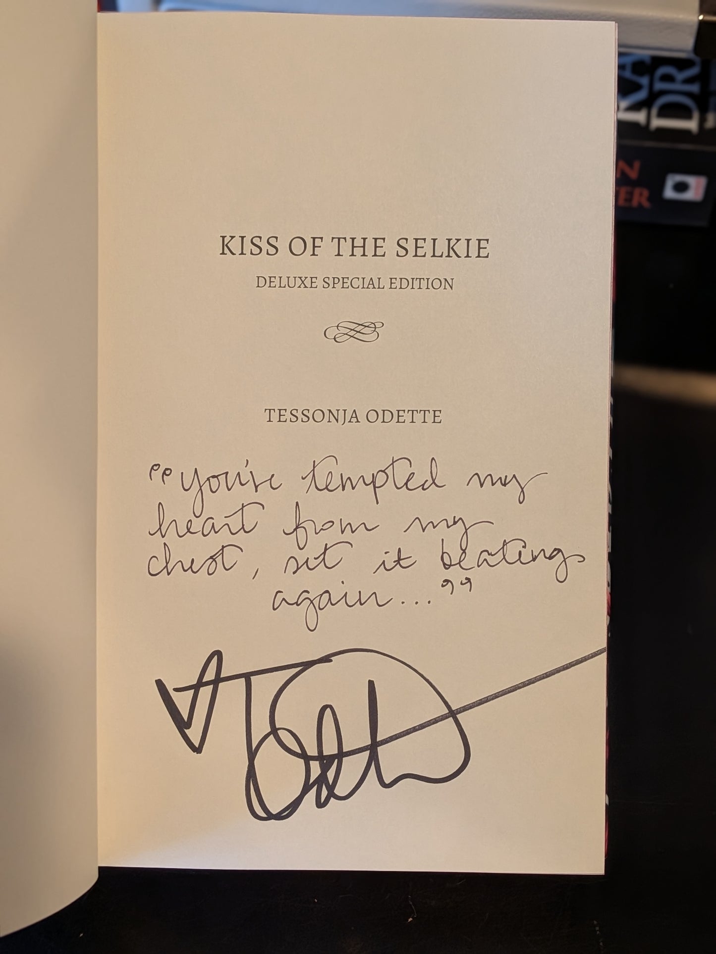 Kiss of the Selkie, signed and Inscription by Tessonja Odette