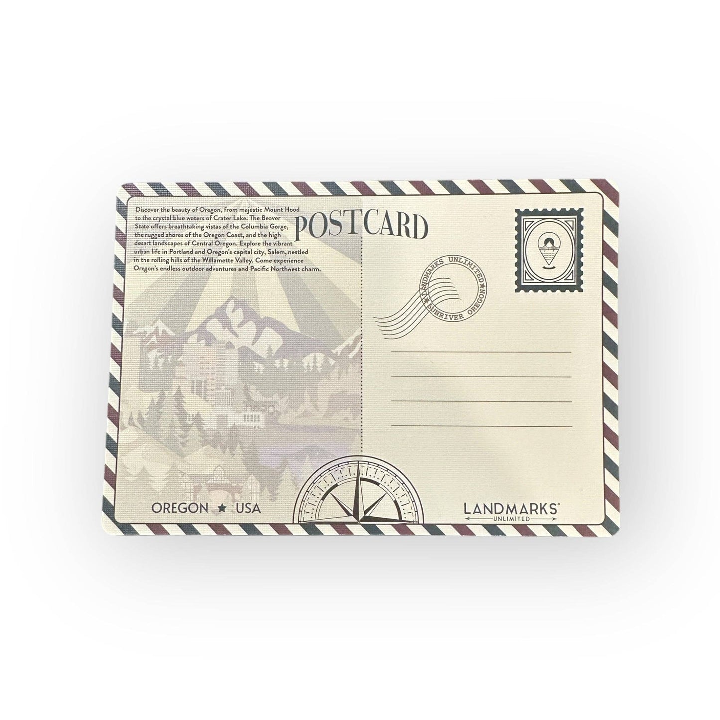 Landmarks Unlimited - State of Oregon USA - Postcard - Textured Foil