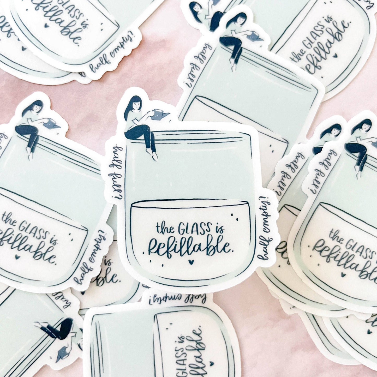 Occasionalish - Fillable Glass Matte Vinyl Sticker