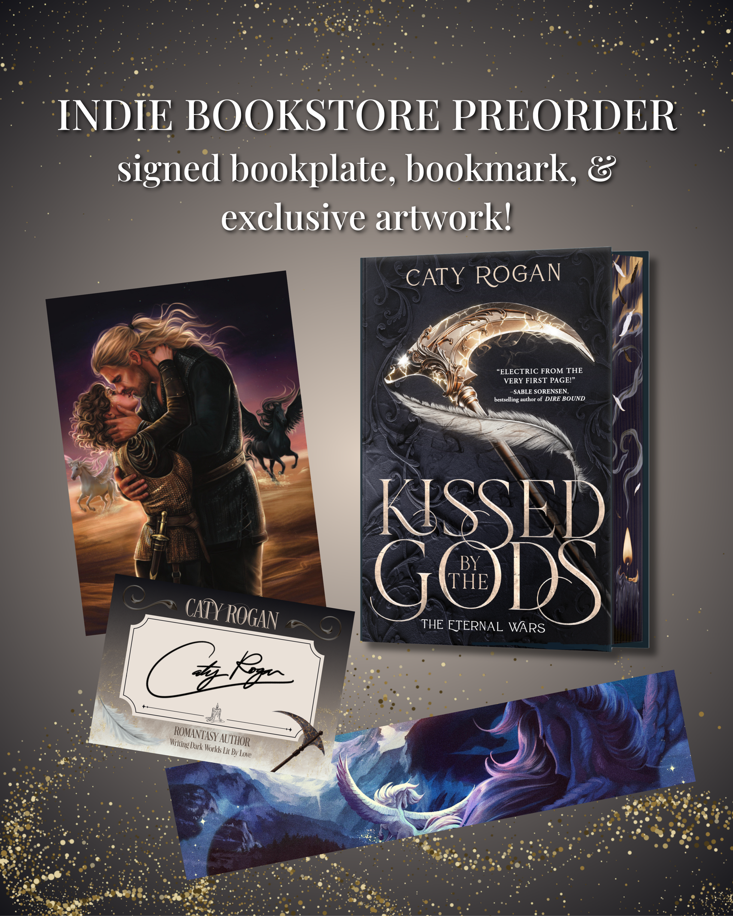 PREORDER Kissed by the Gods, Deluxe Edition by Caty Rogan with SIGNED Bookplate