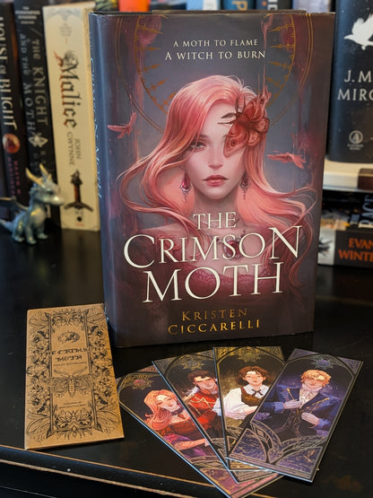 Fairyloot Crimson Moth by Kristen Ciccarelli with Bookmarks