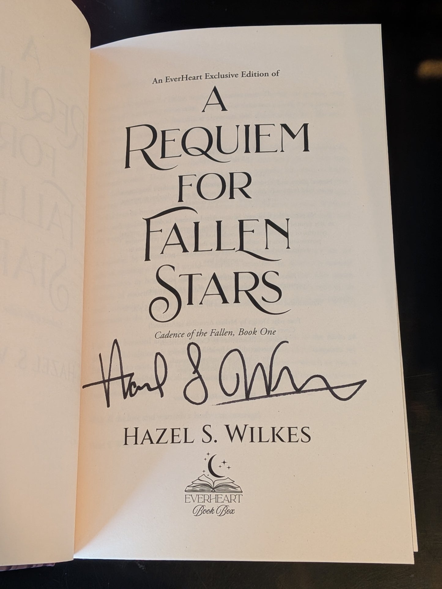 Requiem For Fallen Stars by Hazel S. Wilkes, Everheart Exclusive Edition, Signed